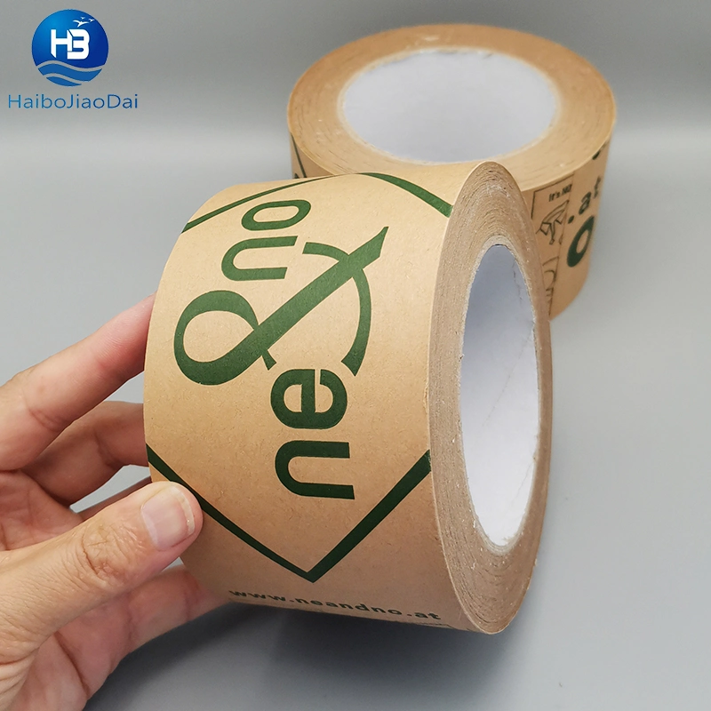 Eco Friendly Wireless Environmentally Water Proof Kraft Paper Tape for Heavy Packaging with Good Adhesive with Logo