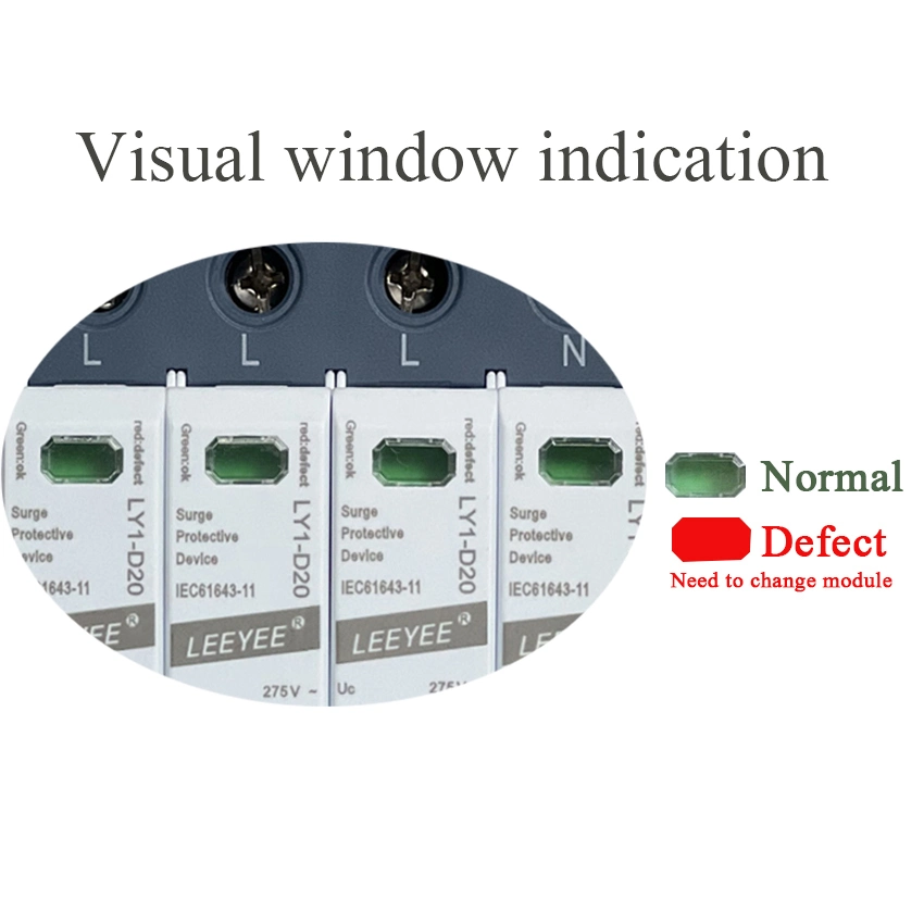 4P 20kA 275V AC T2 Überspannungsschutzvorrichtung für Blitzschlag Schutz