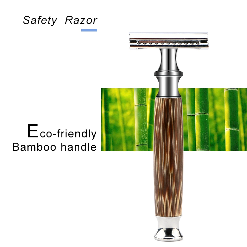 D659 Men&prime; S Shaving Natural Bamboo Handle Eco Shave Classic Double-Edge Safety Razor