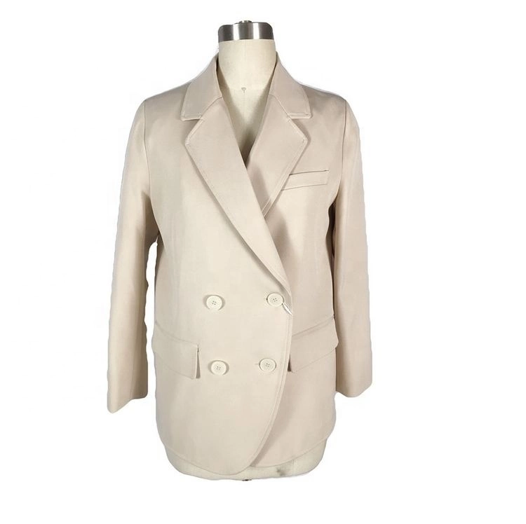 Hot Selling Custom Design Casual Warm Jacket with 2 Lower Pockets Blazer Jackets for Women