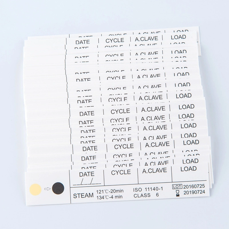 121 Degrees 20min/134 Degrees 4min/132degrees 4min Three Type Steam Sterilizer Chemical Indicator Strip Sheet