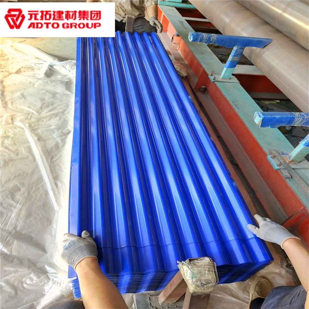 Adto Building Material Dx51d Z30~Z275 Zinc Coated Gi ASTM Metal Roof Sheet Corrugated Galvanized Steel Roofing Sheet in Africa