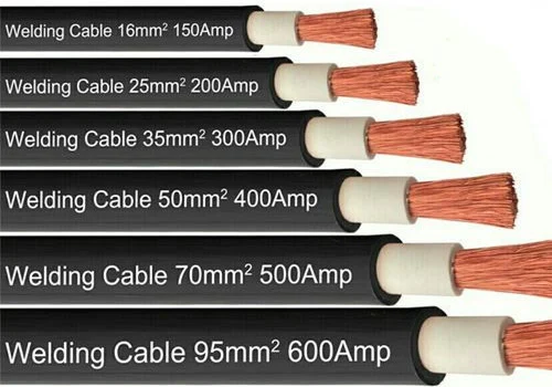 Heavy Duty Natural Flexible PVC or Neoprene Rubber Welding Cable 1 1/0 2/0awgwith Black or Orange Color