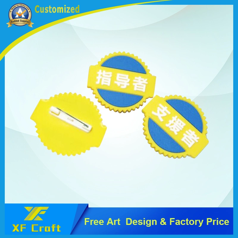 Professional Customized Plastic PVC Rubber Laple Pins with Any Logo Design