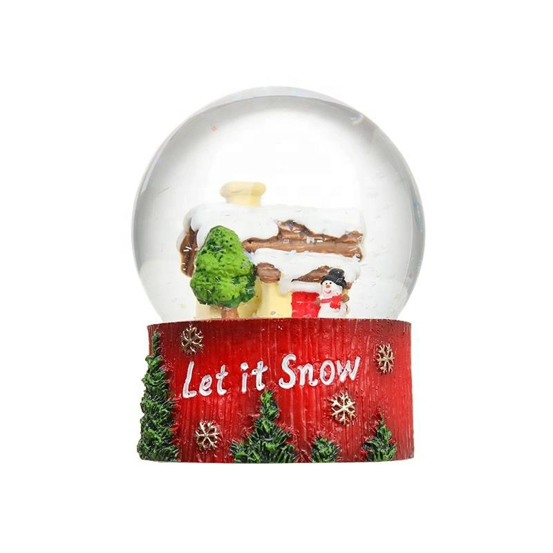 Bola decoración Polyresin Figurita Navidad nieve agua Globe