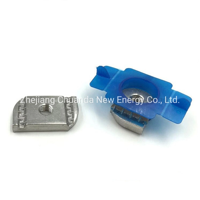 Photovoltaic Bracket Accessories Nut Galvanized Plastic Tee Nut 304 Tee Nut 316 Tee Nut Hex Nut with Plastic Kit