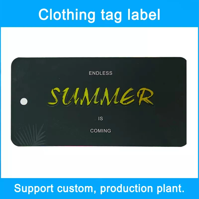 Cheap Custom Design Printing Name Logo Paper Garment Hangtag Labels