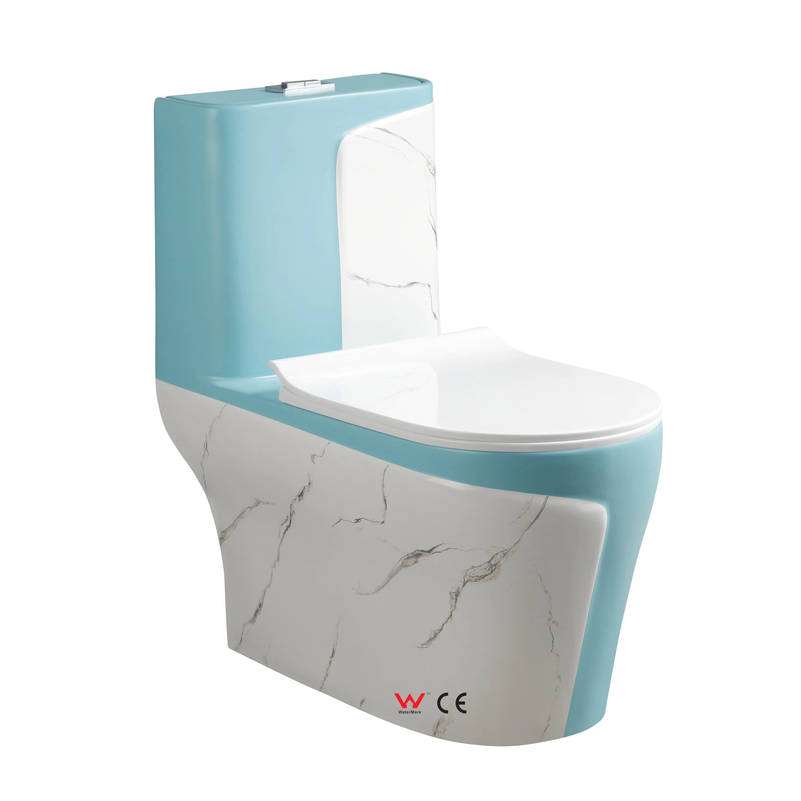 Salle de bains dorée céramique toilette une pièce P-Trap/S-Trap toilette couleur 848 Az