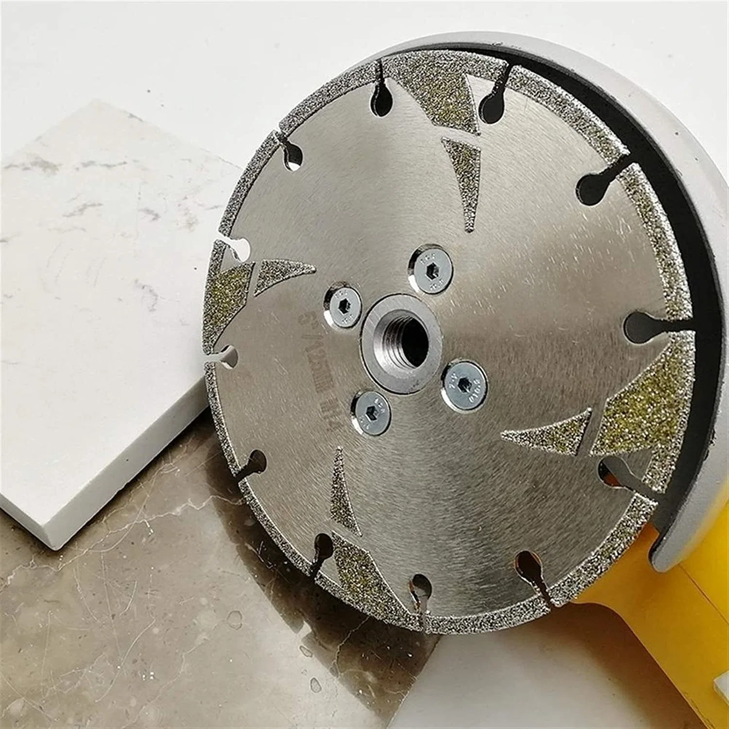 5" Coated Diamond Cutting Grinding Disc M14 Flange with Protection 125mm Electroplated Diamond Saw Blade Hardware Tools Silver Coated