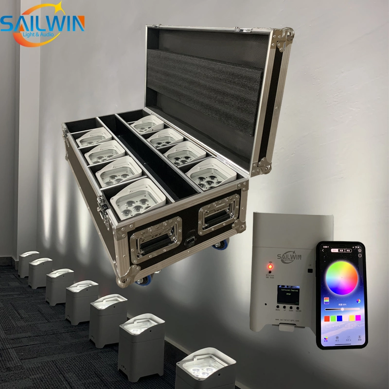 Sailwin 6X18W Smart Mobile LED PAR Light with Flight Case