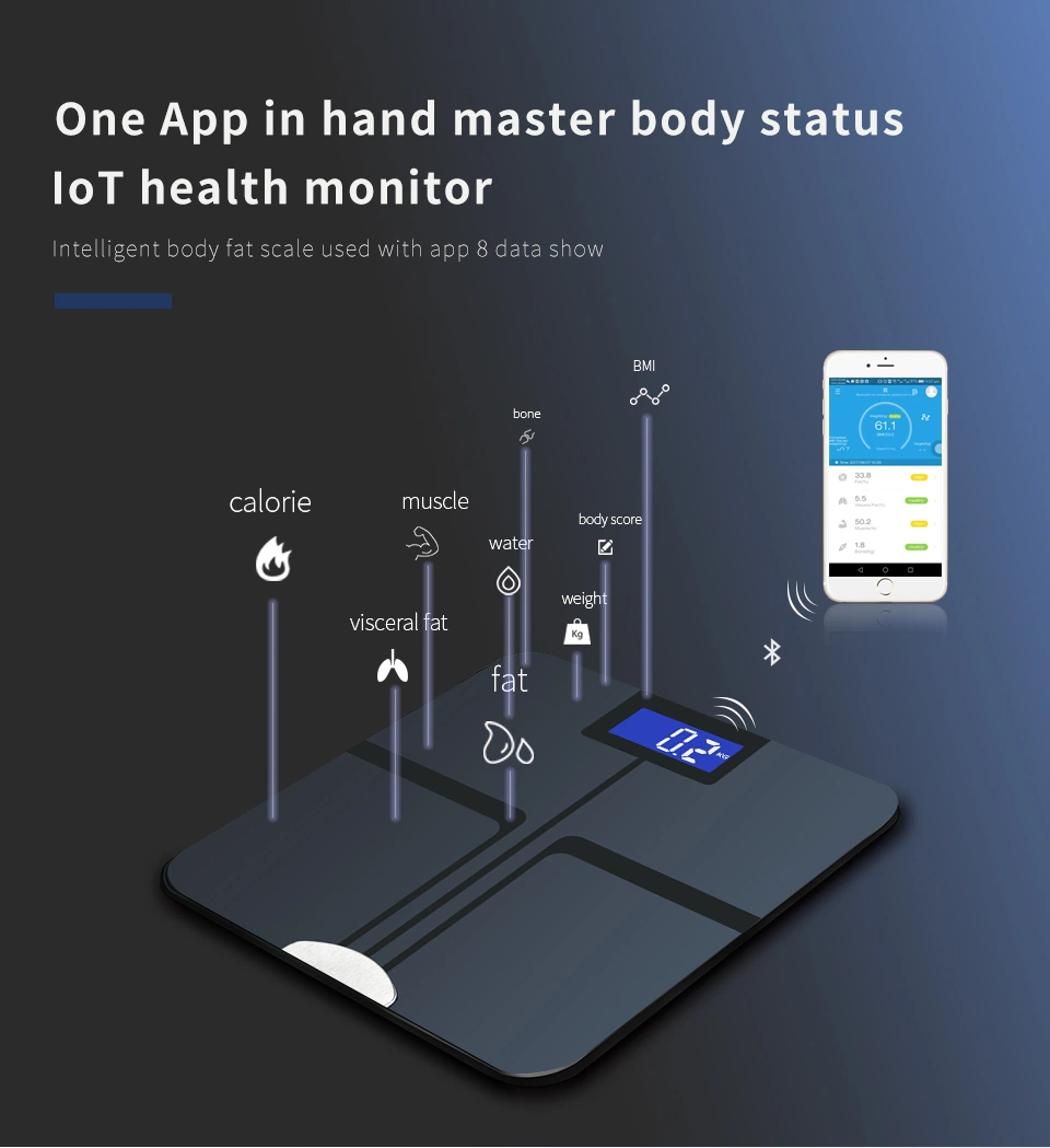 Digital Smart Scale with BMI Electronic Digital Weighing Body Fat Scale with Smart Phone APP