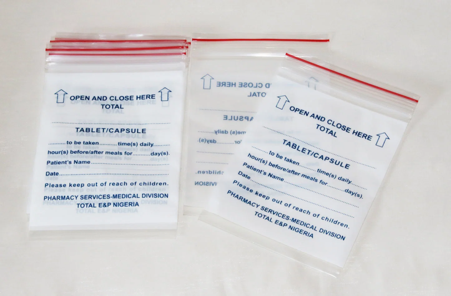 مصنع Direct Medical Grade LDPE Medical ziplock توزيع اللوح كيس حبوب منع الحمل مغلّف صيدليّة للمستشفى