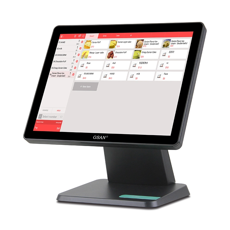 New 15" Metal Base Windows POS System Cash Register