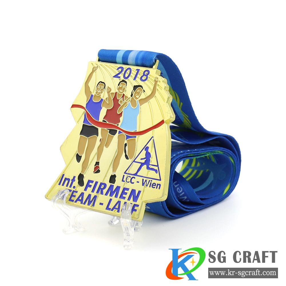 Metal 3D Brass Race Sport Medal Medal Game Custom Medal Ribbon Gold Plastic Medals Cheap Sports Medals Runners Medal Holder Display Gold Silver Bronze Medal