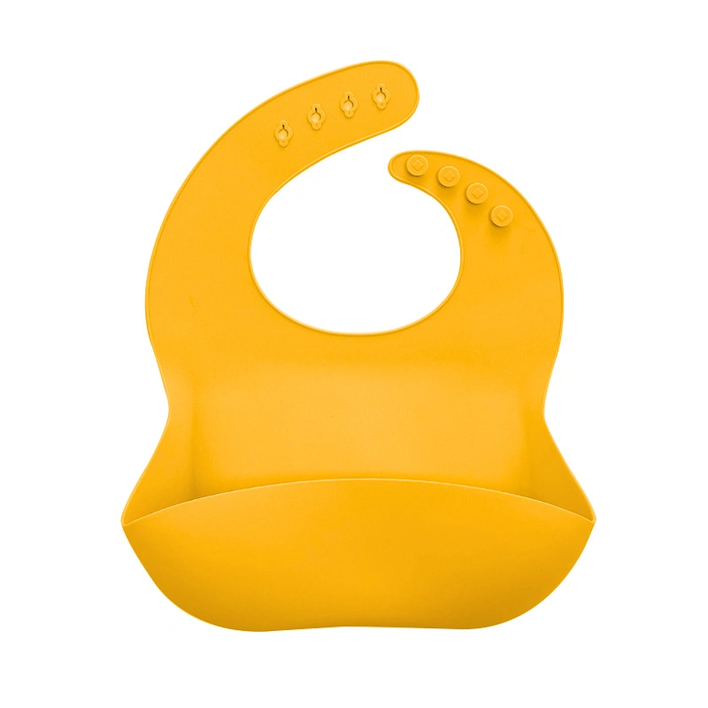 Customizable Silicone Baby Bib Adjustable Sizes to Fit All Infant Custom Waterproof Soft Foldable and Portable Neck Bib