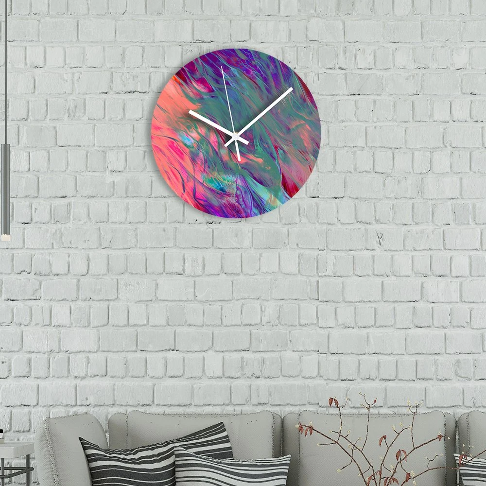 Vintage Colorful Decorative Silent Digital Clock for Living Room Decor