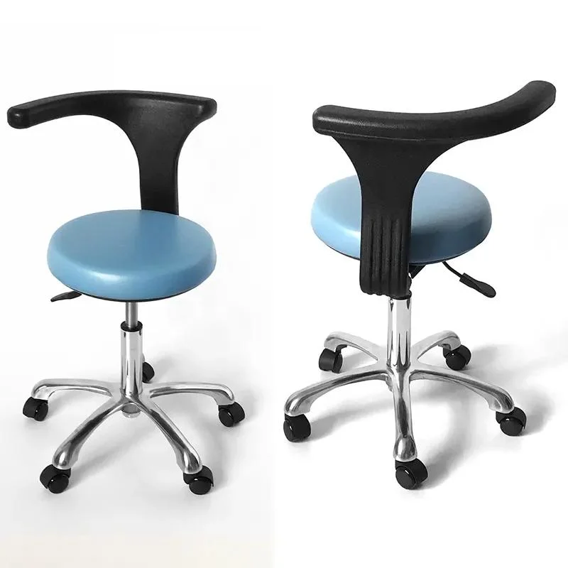 Hospital Doctor Chair Stainless Steel Stool Surgeon Chair PU Leather Dentist Stool Swivel Rolling Chair Nurse Chair