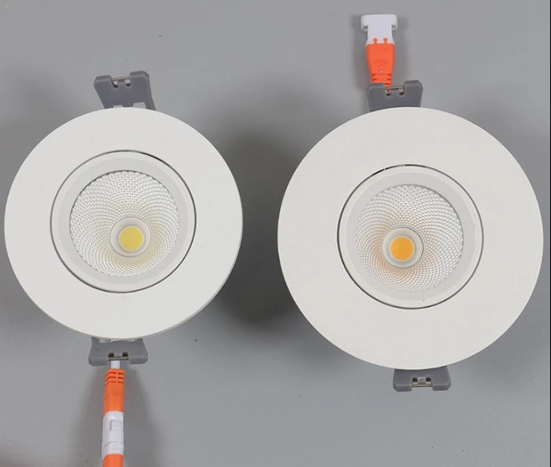 Foco fixo LED antirreflexo de 5 W, 7 W, 12 W, 18 W, 24 W. FOCO COB Matt White 4000 K para reduzir a Casa Foco de pista