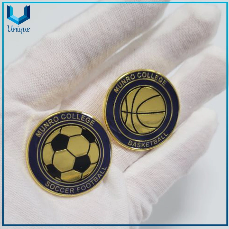 Custom Sport Classic Cricket Football Tennis Badminton Track&Field Basketball Soccer Football Metal School Lapel Pin