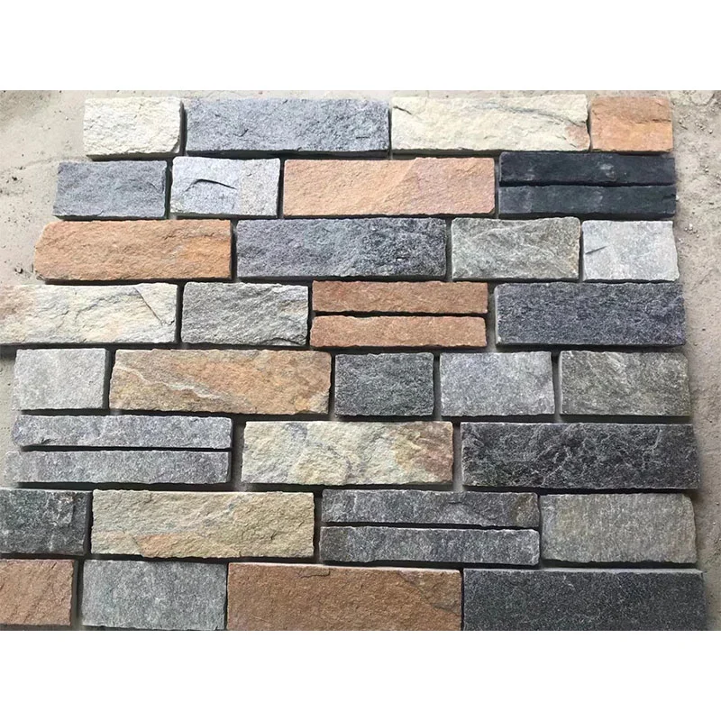 Muti Color Quartzite Culture Stacked Stone and Paving Cobbles Slate Price