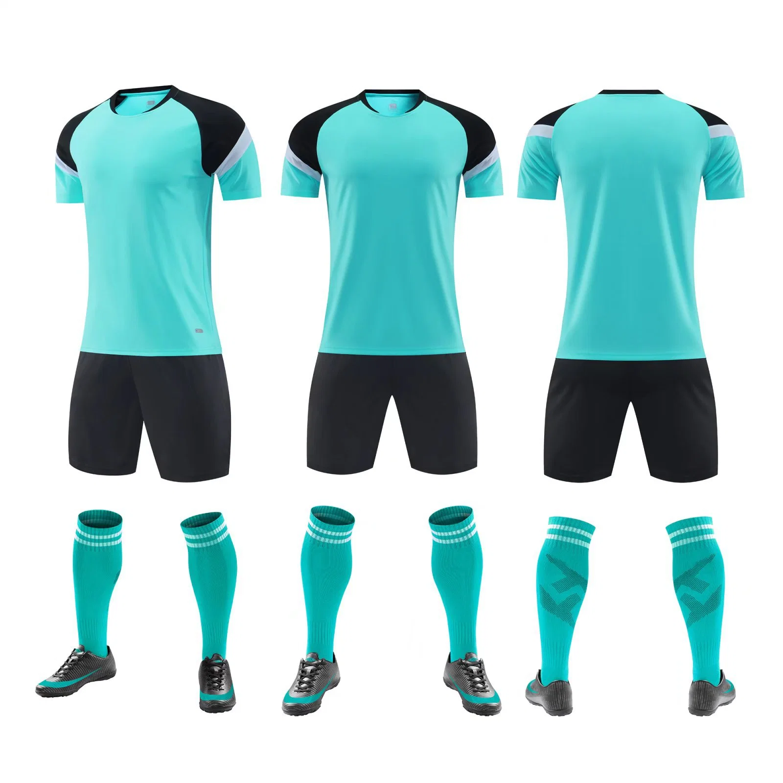 Nueva camiseta de fútbol deportiva transpirable y absorbente de sudor Traje de entrenamiento Camiseta de fútbol para niños adultos