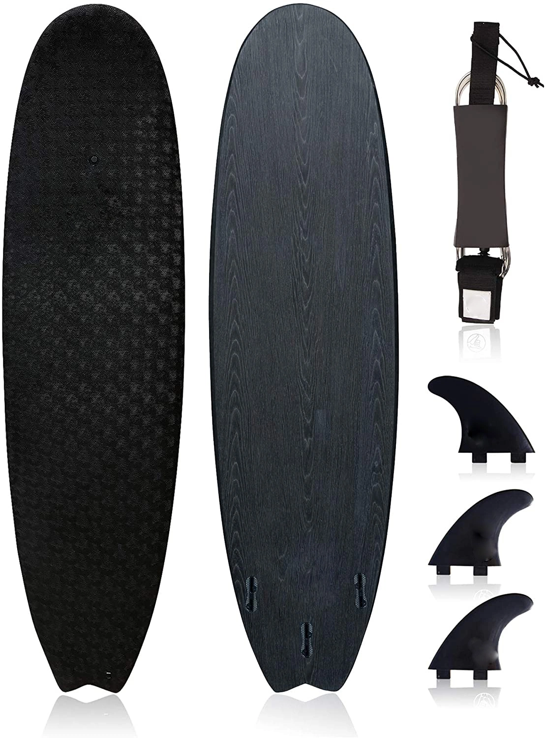 Planche de surf hybride (6' 8") avec Wax-Free Funboard mousse texturée