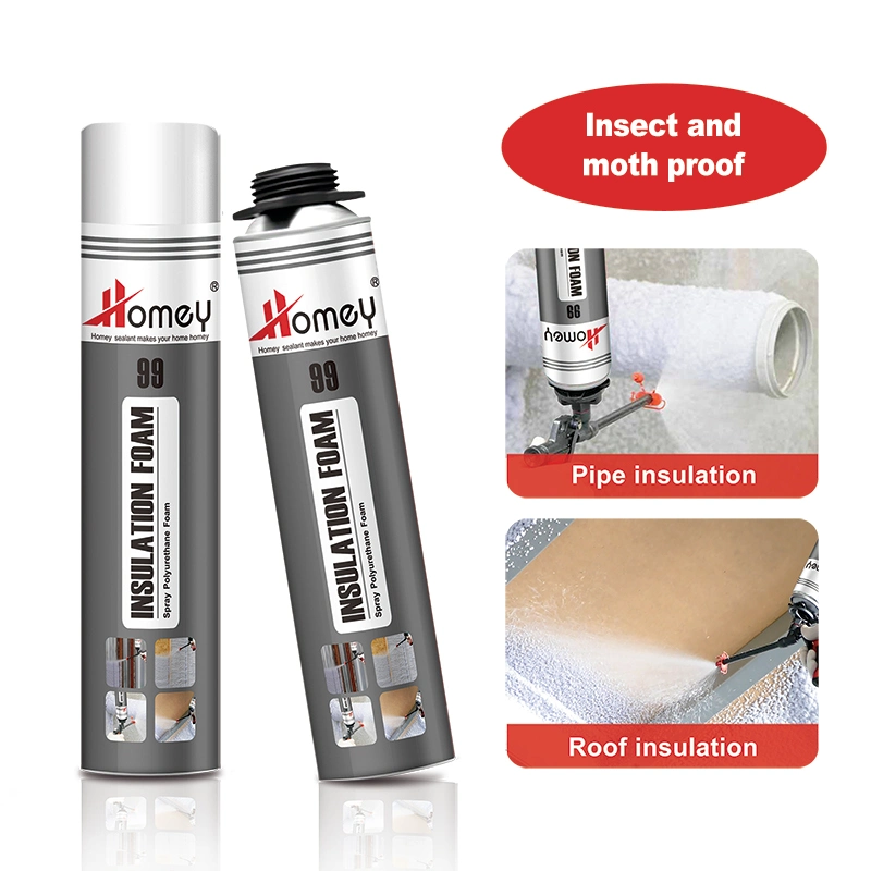 Homey Spray Polyurethane Foam Roofing Heat and Sounds Insulation Spray PU Foam