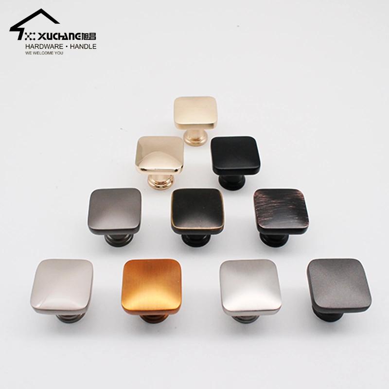 Hot Selling Xuchang Modern Small Square Furniture Knob Dresser Cabinet Knob Handle