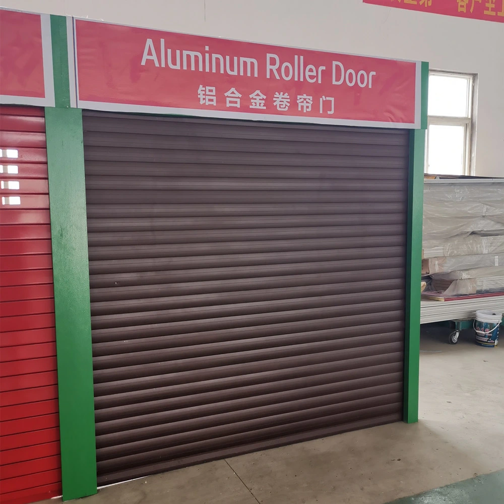 Porte de garage en aluminium à volet vertical antivent antichoc