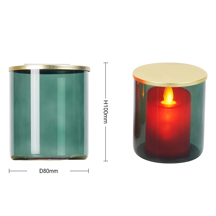 High Quanlity Simple Transparents Glass Candle Cup Candle Holder