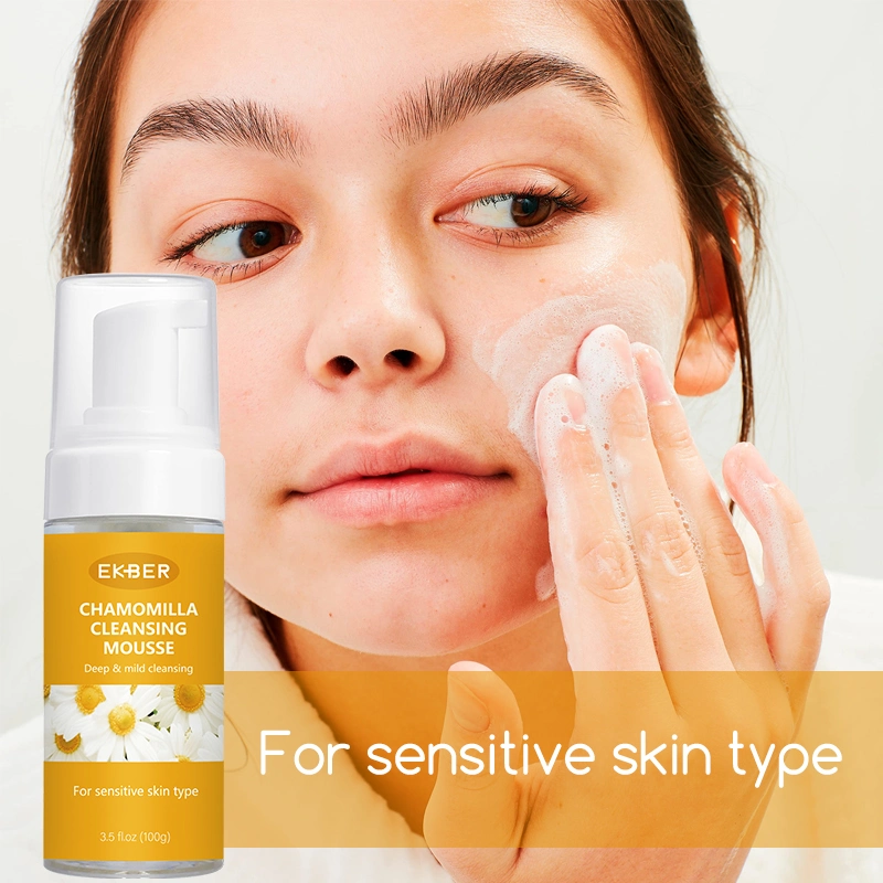 OEM Private Label Face Care Moisturizing Hydrating Chamomile Face Cleansers Pore Cleaner Anti Acne Facial Cleanser for Dry Skin