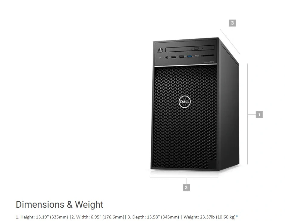 DELL Tower Workstation T3640 Precision 3640 for Business