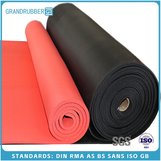 Abrasion Resistant Neoprene Fabric Electrical Floor NBR Silicone Cr Insulating Mats Rubber Sheet