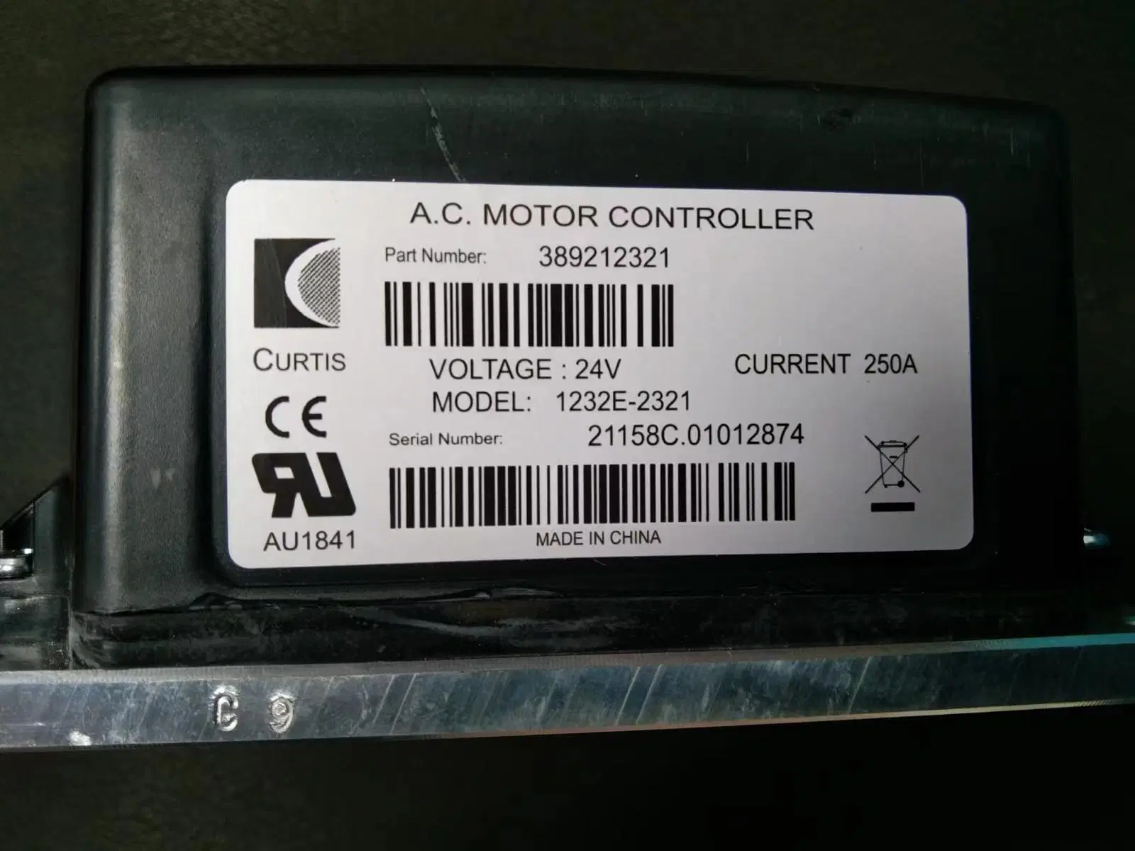 24V 250A controlador de motor de inducción eléctrico AC para carrito de golf 1232e-2321