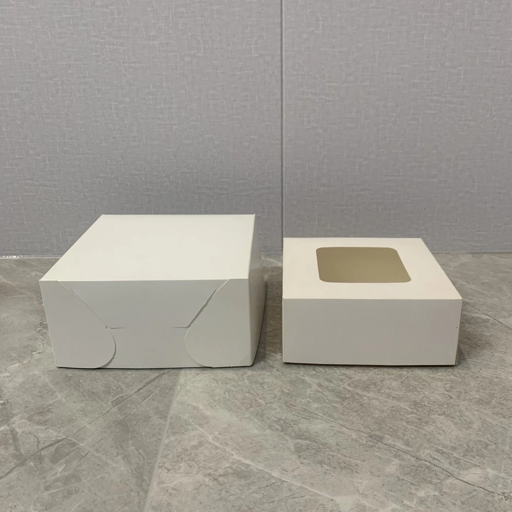 White Small 4" 6" Afternoon Tea and Dessert Cake Cardboard Takeaway Box