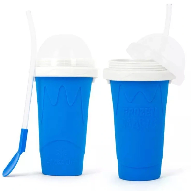 Eco-Friendly Food Grade plástico helado Squeeze taza con tapa