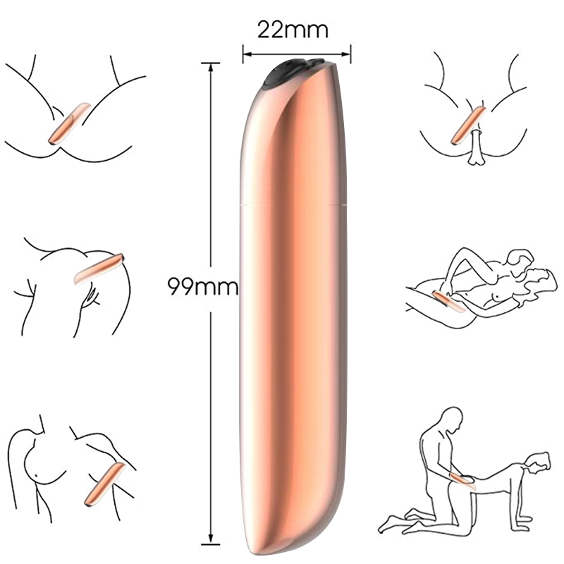 Mini USB Rechargeable Massager G Spot Bullet Vibrator for Women Panty Wearable Sex Toy-Rose Gold