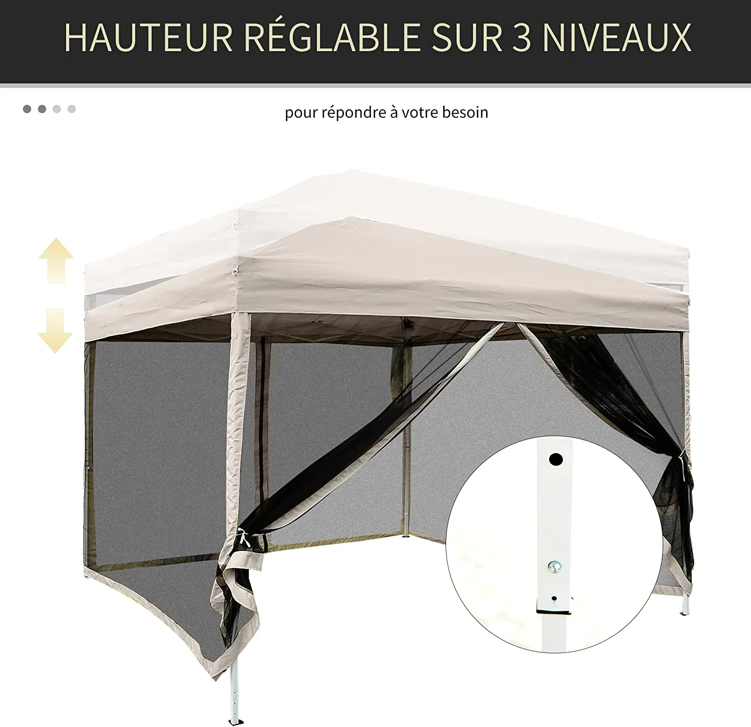 Pavillon avec moustiquaire tente de camping en filet de plage