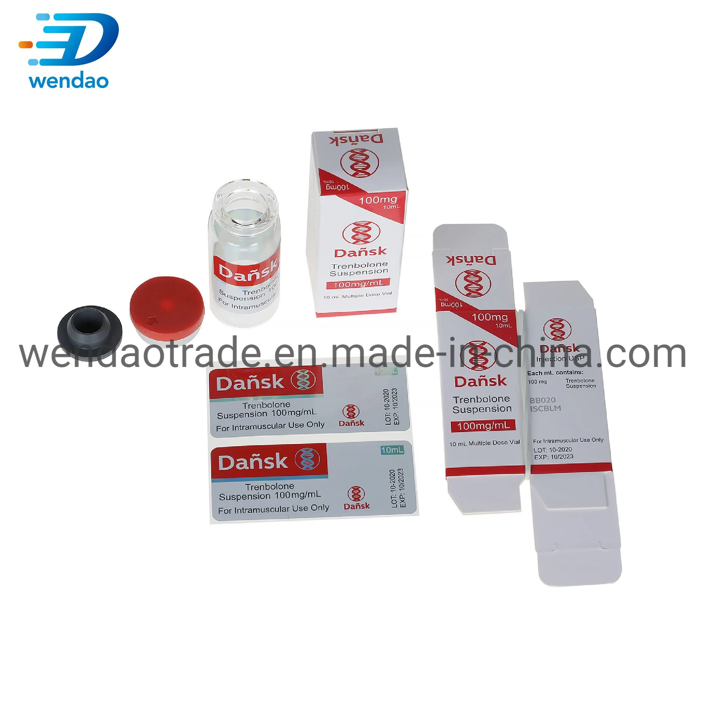 Waterproof High quality/High cost performance  10ml Steroid Vial Glass Label and Box