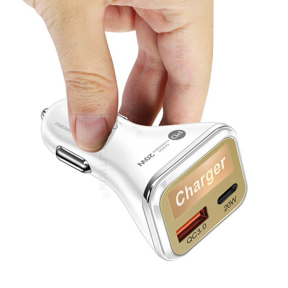 Зарядка автомобиля через USB, 38 Вт, быстрая мини-зарядка, автомобильный сигарет Адаптер для мобильного телефона прикуривателя для iPhone Xiaomi Huawei