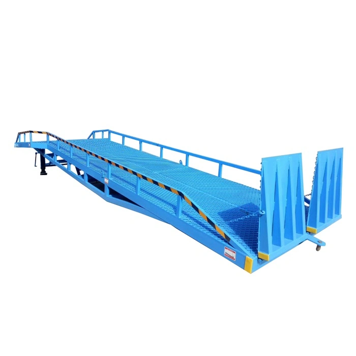 Mobile Yard Ramp Moveable Hydraulic Container Loading Ramp Manual Forklift Ramp