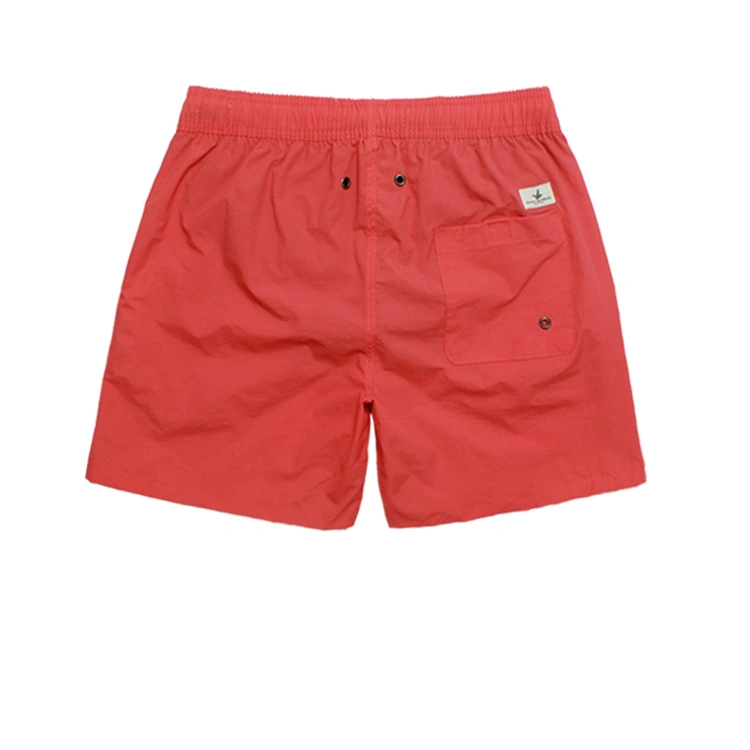 Hot Sale Beach Short Nylon Pure Color Drawstring Simple Style Beach Short