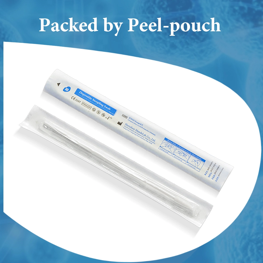 Disposable Medical Sterile Transport Flocked Sample Collection Gynecological Hpv Swab