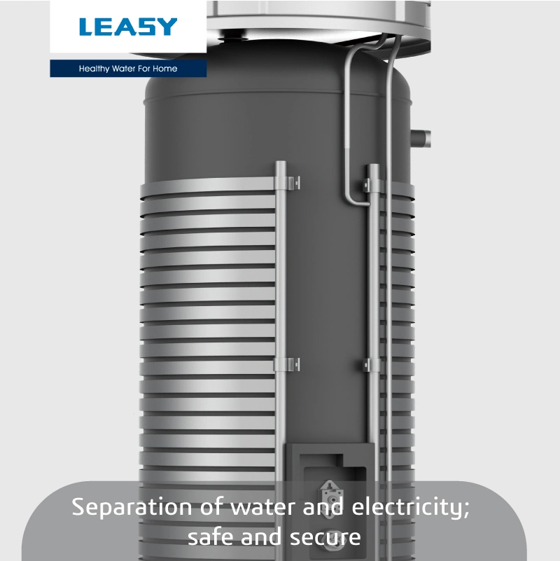 Leasy EU 200L/300L Tout-en-un R134A/R290 Chauffe-eau à pompe à chaleur à source d'air avec réservoir émaillé à ventilation supérieure
