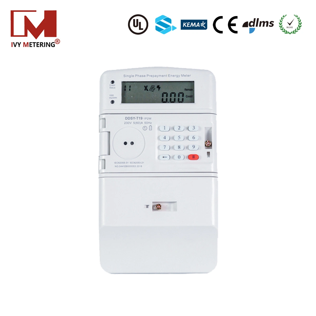 Watt-Hour Meter Multifunctional Prepayment Meter with Dlms