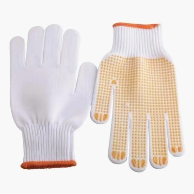 Safety Gloves PVC Dots Knit Cotton Work Gloves Working Gloves in Guangzhou