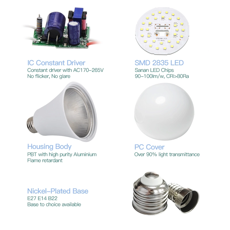 LED Bulb 12W E27 Energy Saving A60 High quality/High cost performance  for Indoor Lighting