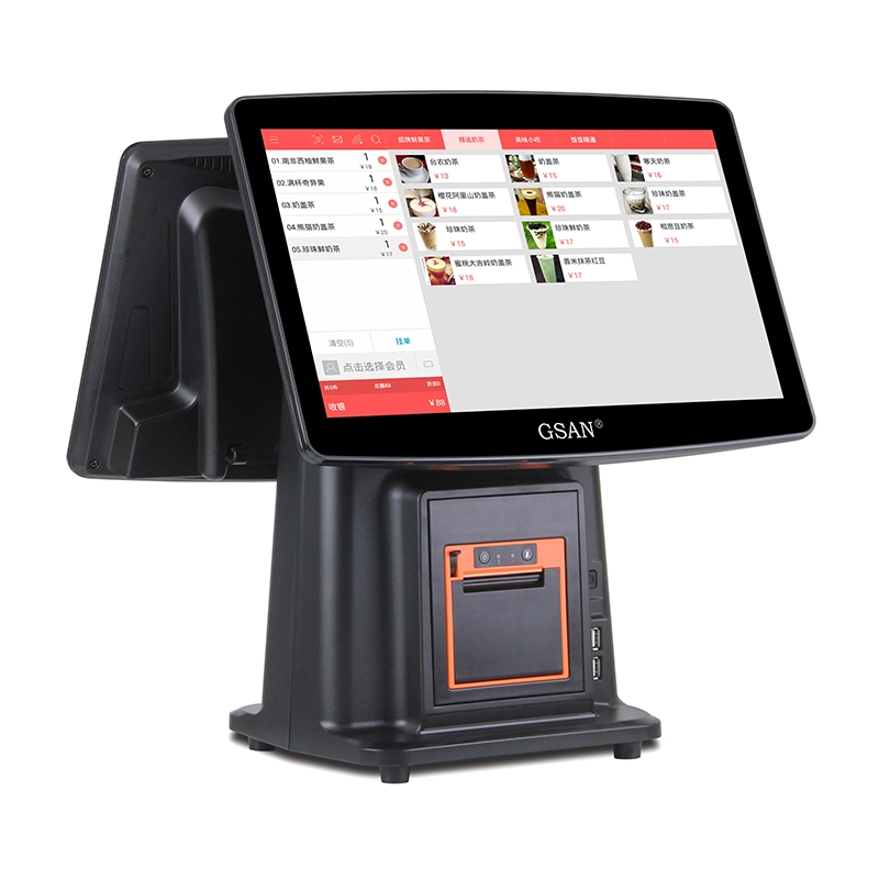 15.6 Inch Smart Machine POS Touch Screen Black Cash Register