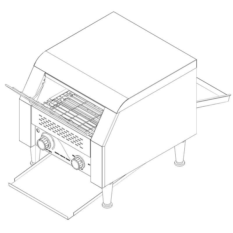 CE Approved Electric Conveyor Toaster