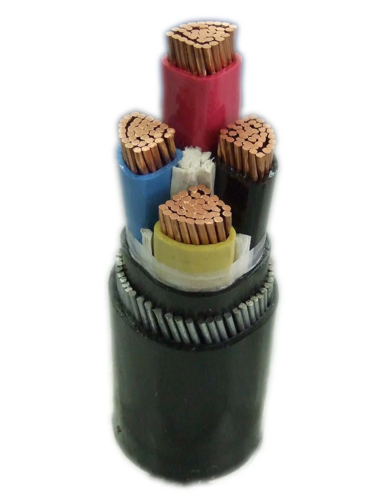 Eléctrico 0,6/1kV 3/4 núcleo 6/10//16/120mm2 Swa blindado PVC de cobre aislado Cable de energía subterránea cable de acero armadura Precio